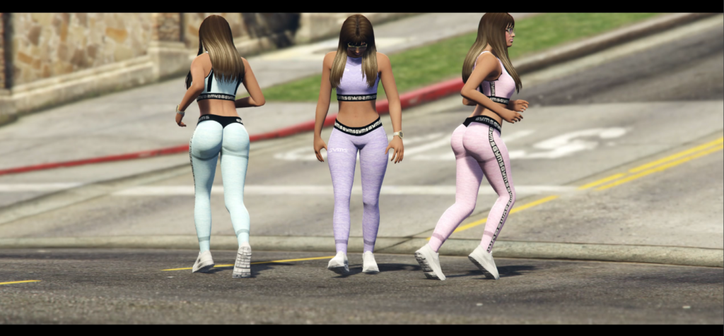 Gym Mp Female Ped + Gym Outfit Leggings&Top Full Body Mod V4