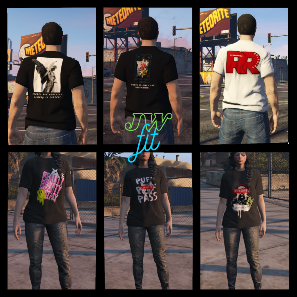 Non-Branded custom shirts for MP Male & Female V1.0 – GTA 5 mod