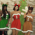 XMas Dress & Reindeer Anklers for MP Female V1.0