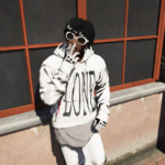 Black & White VLONE Hoodie For Franklin