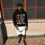 Black & White VLONE Hoodie For Franklin