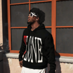 Black & White VLONE Hoodie For Franklin