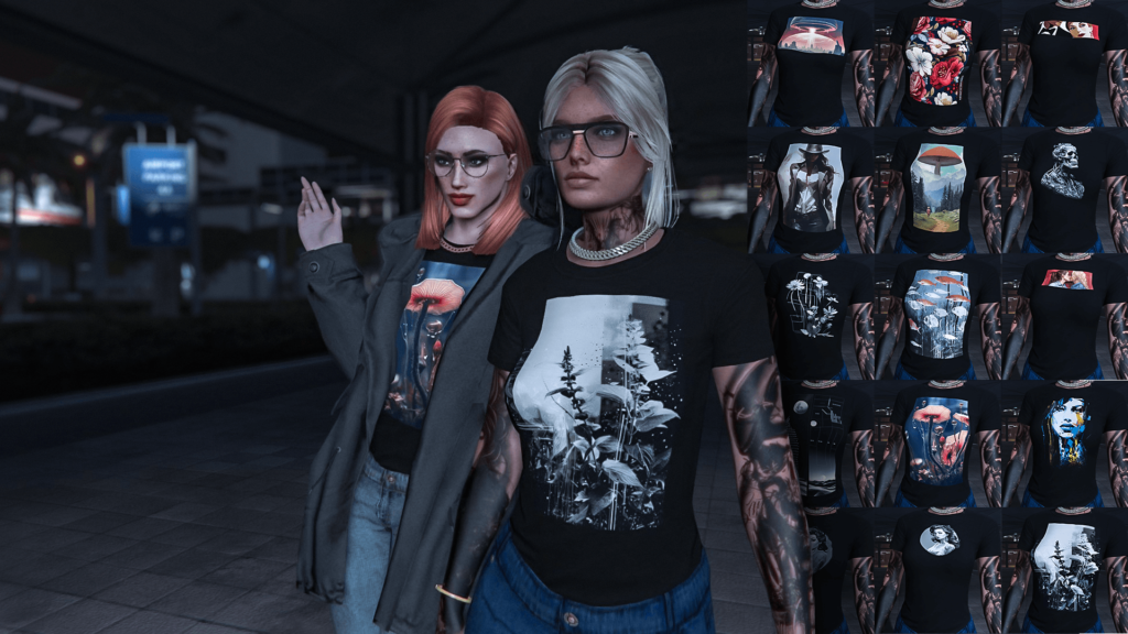 T-shirt print | textures | for MP female V1.0