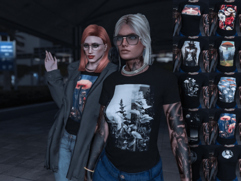T-shirt print | textures | for MP female V1.0