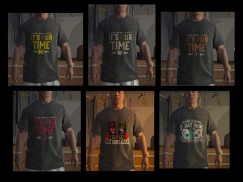 2023-24 College Football Playoffs T-Shirt Pack for Franklin 1.0