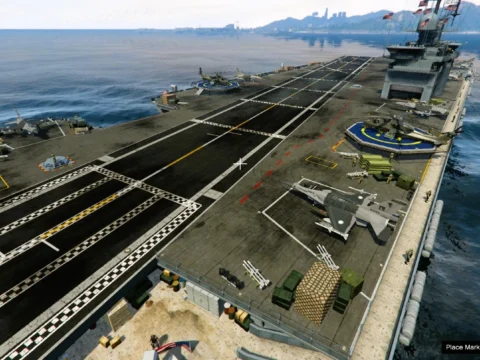Aircraft Carrier with Launch & Brake System [Menyoo] V1.0