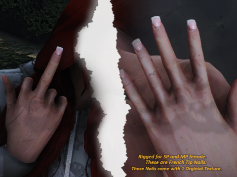 Short French nails for MP Female 1.0