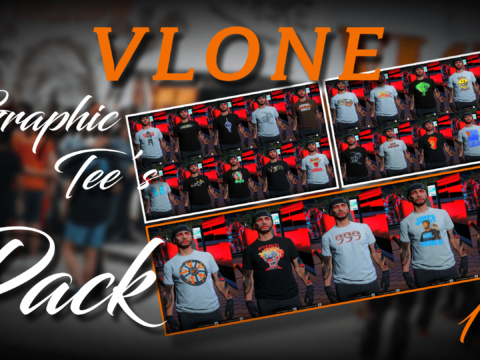 VLONE TShirt Pack For MP Male 1.2