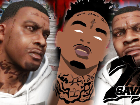 21 Savage Face Texture 1.1