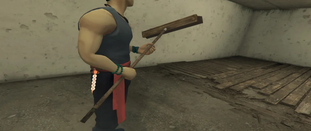 Industrial Broom Melee Weapon (Replaces Poolcue) 