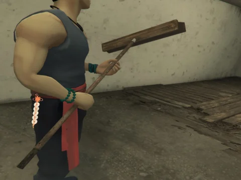 Industrial Broom Melee Weapon (Replaces Poolcue)