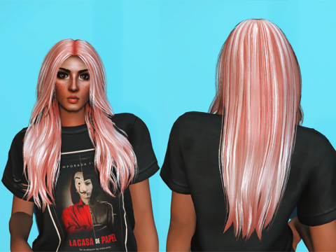 Medium straight hair for MP Female