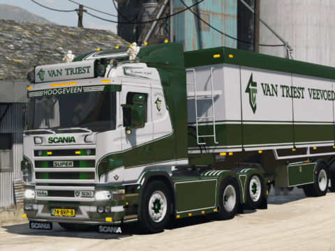 Scania 144G 530V8 Van Triest B.V. [Add-On | Animated]