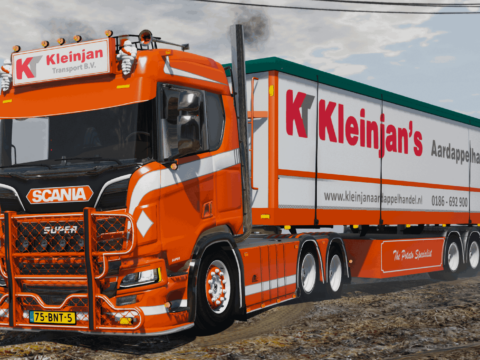 Scania R650 Kleinjan [Red Interior lights]