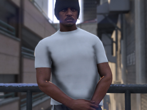 Cropped Boxy-fitting T-shirt [MP Male] V1.0