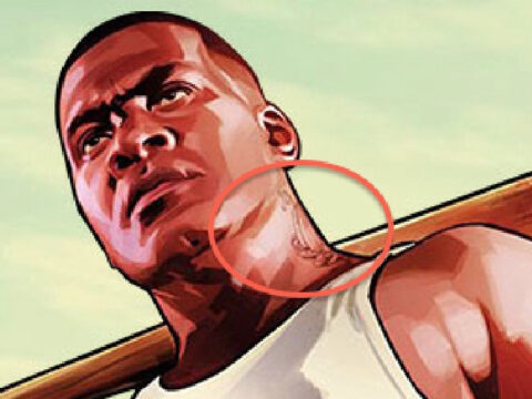 Franklin cut neck tattoos Form the official artwork 1.0