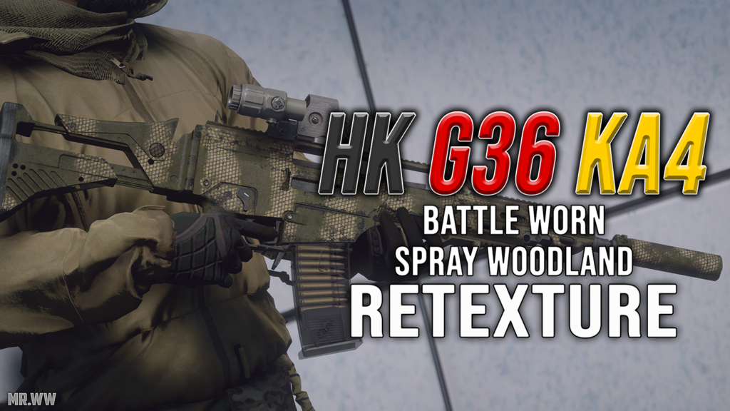 'HK G36 KA4' Woodland Spray retexture V1.0