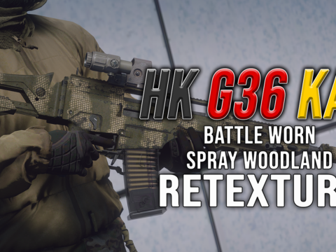 'HK G36 KA4' Woodland Spray retexture V1.0