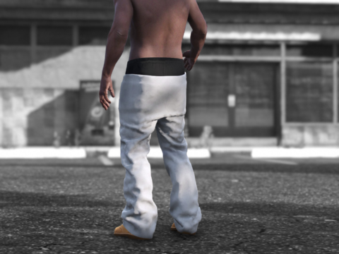 Sagged Flared Sweatpants [MP Male]