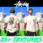 Stussy Graphic Tee's Pack For MP Males V1.0