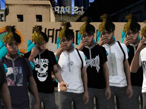 XXXTENTACION PACK T-shirt For Fans For MP Male 1.0