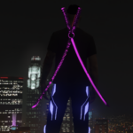 Cyber Katanas on the back 1.02