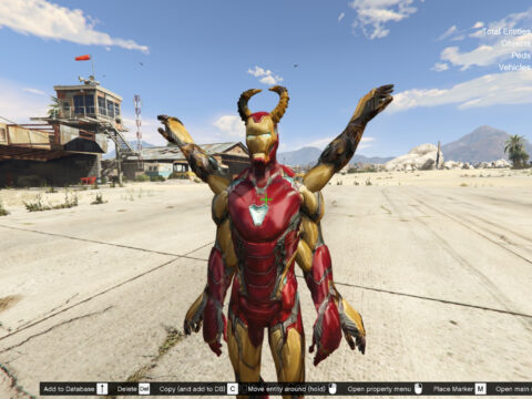 EVIL IRON MAN 6 ARMS HORNS [Add-On Ped] V1.0