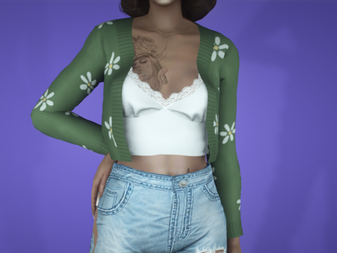 Floral Cardigan for MP Female 1.0