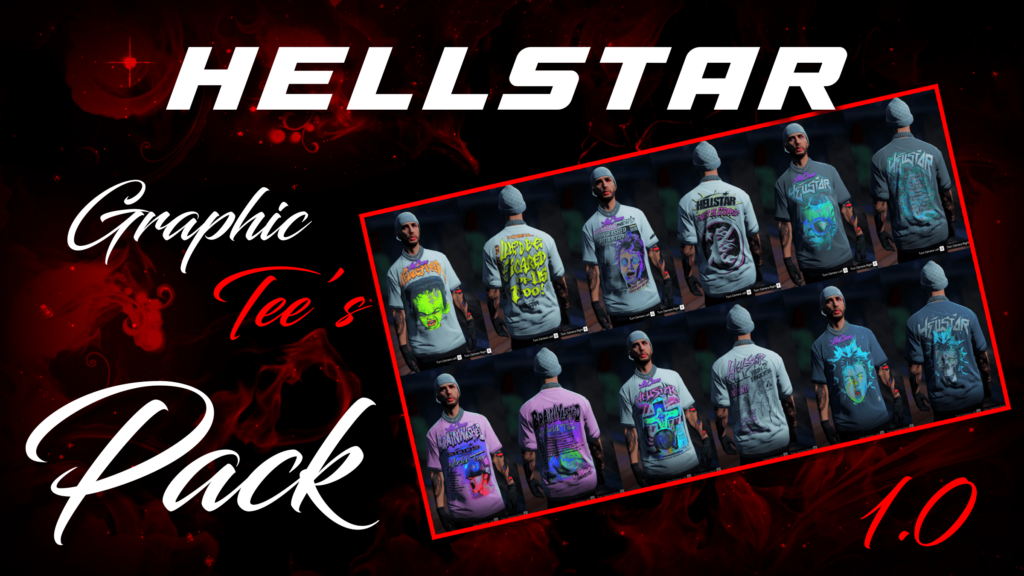 HellStar Graphic Tee's Pack For MP Males V1.0