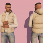 Hooded puffer vest for MP Male2