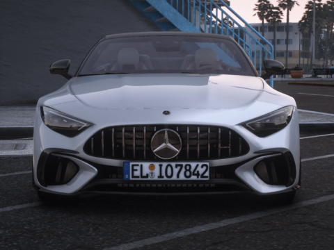 Mercedes SL63 AMG [Animated Roof / Automatic Spoiler / Add-On / Tuning / LODS / FiveM / Replace] V1.0