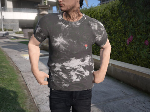Rose Embrodiery T-Shirt for MP Male 1.0