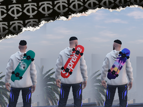 Skateboard on back 1.0