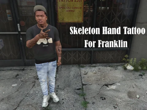 Skeleton Hand Tattoo for franklin