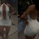 Open Front & Back Dress for Female MP V1.0