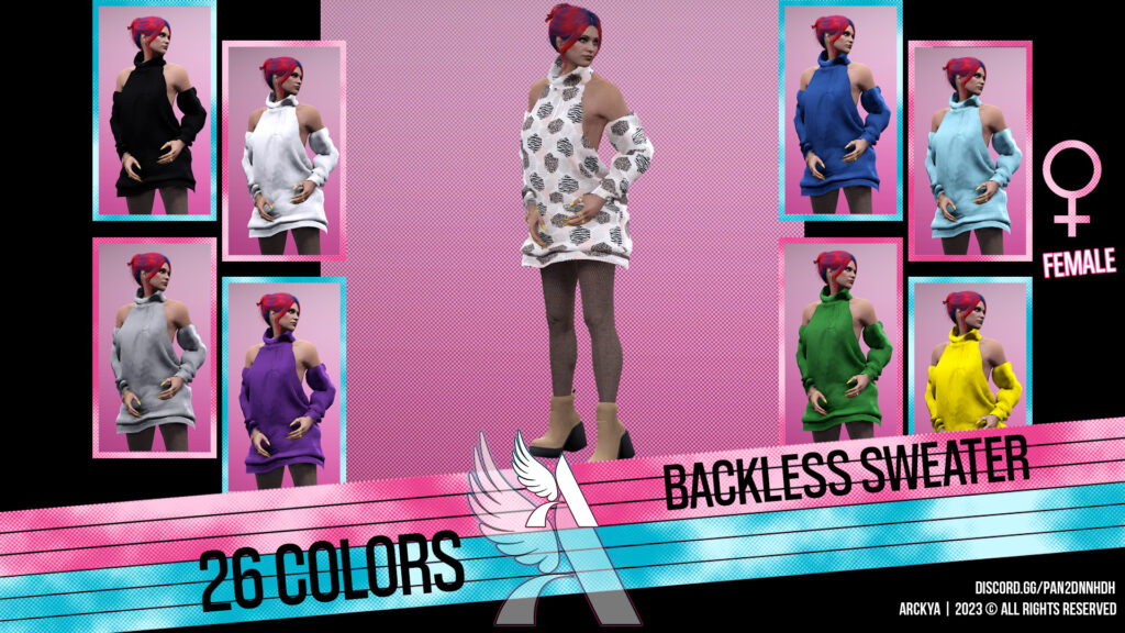 Backless Sweater - MP Female - Textures