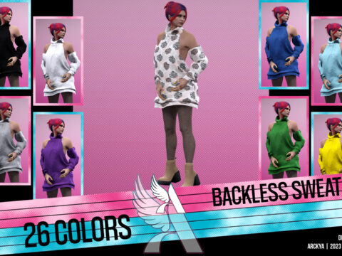 Backless Sweater - MP Female - Textures