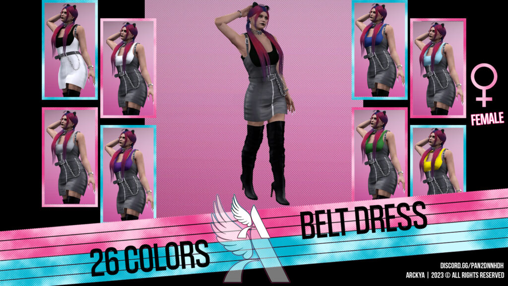 Belt Dress - MP Female - Textures