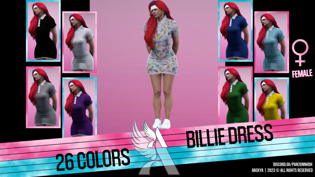 Billie Dress - MP Female - Textures