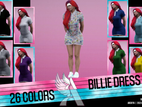 Billie Dress - MP Female - Textures