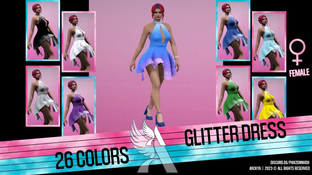 Glitter Dress - MP Female - Textures