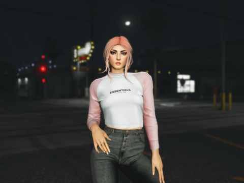 Raglan crop tee for MP Female