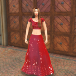 Sims 4 Custom Female Indian Girl Lehanga Dress [Add-On Ped] V1.0