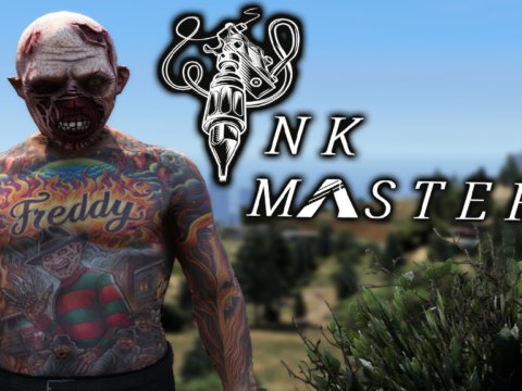freddy v1 premade tattoo skin for MP Male