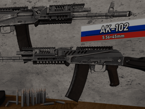 [RoN] AK-102 (4 Versions) V1.0