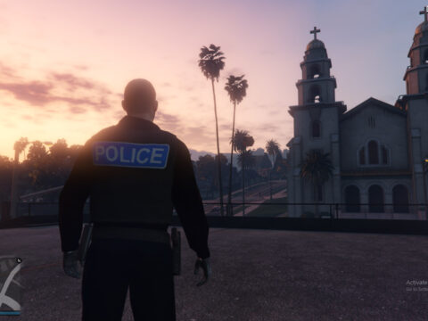 British Police officer texture