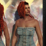 Dreadlocks and braids hairstyle FEM+MALE v14