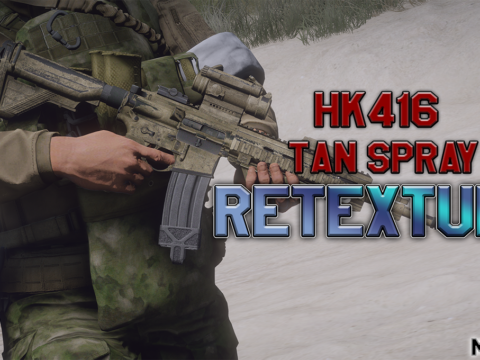 HK416 Worn Tan Retexture 1.0