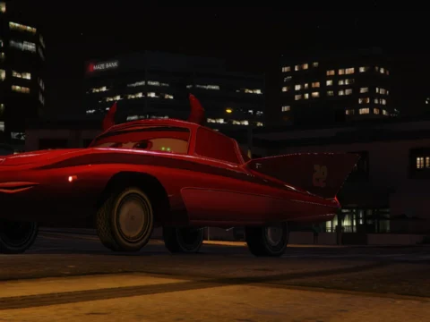 Lightning mcqueen flo car mod For GTA 5 1.0