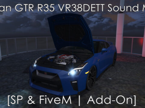 Nissan GTR R35 VR38DETT Sound Mod [Add-On SP / FiveM] V0.1